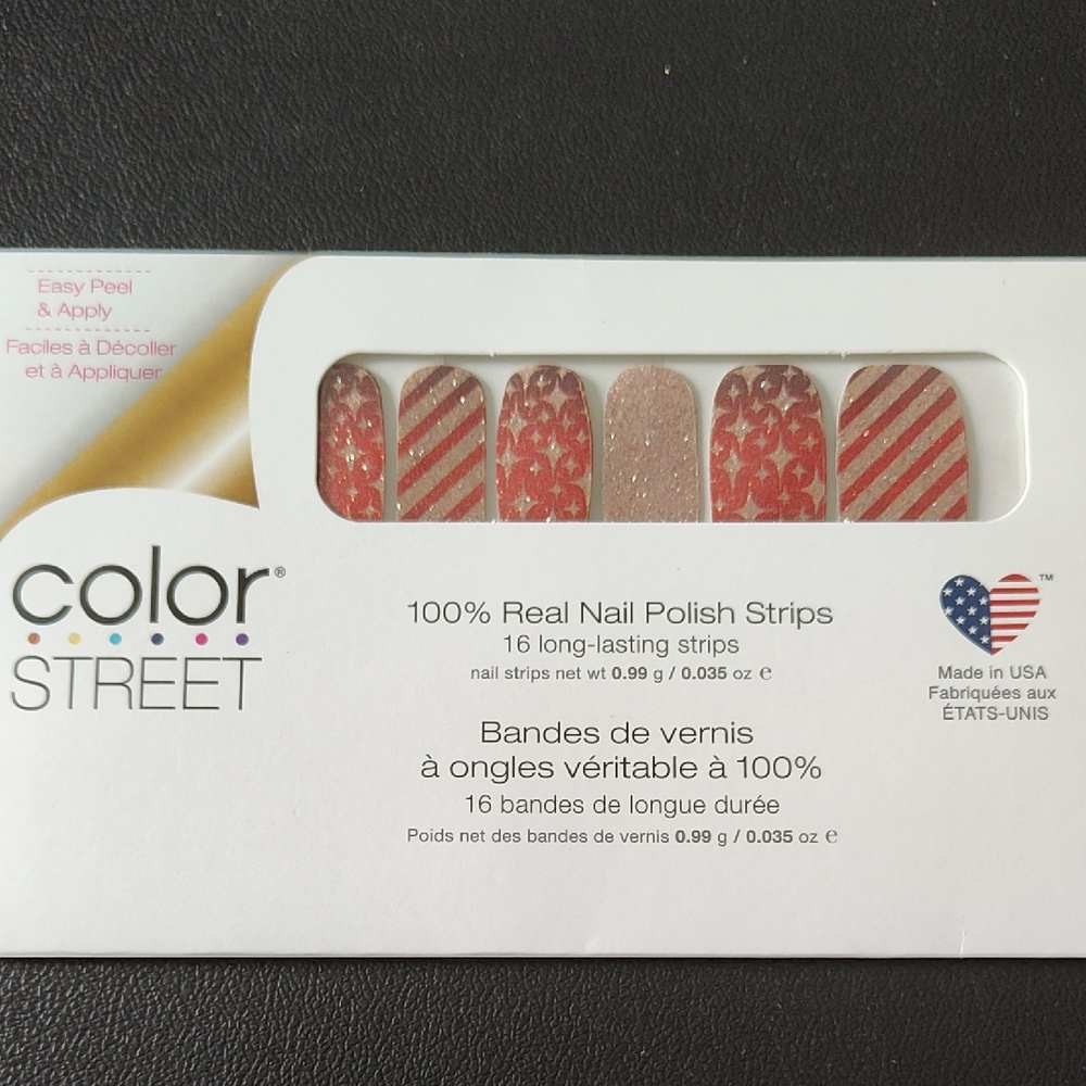 Color Street Red and Gold Nail Strips